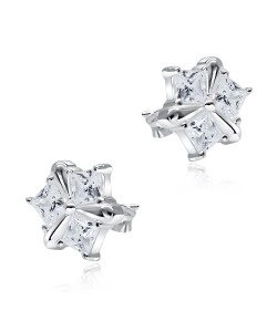 Exquisite CZ Stone Silver Ear Stud STS-5078